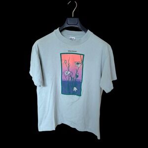 Vintage 1994 Anvil Vermont T-Shirt Sage Green Mens Medium USA Made